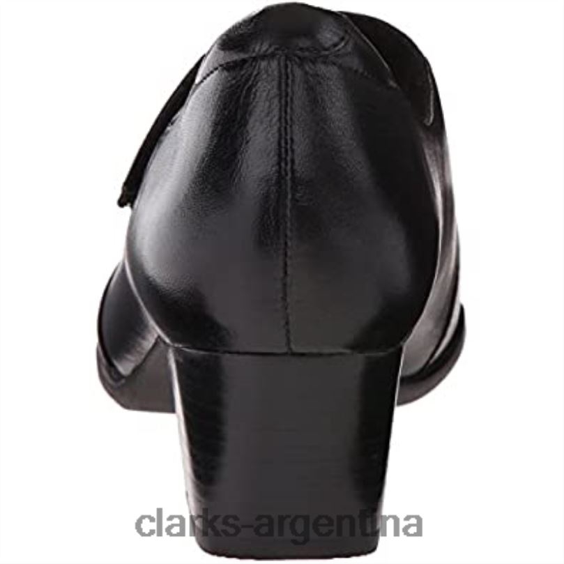 Clarks mujer 2FZPZ2312 Zapatos de vestir Clarks Rosalyn Wren de cuero negro para mujer cuero negro