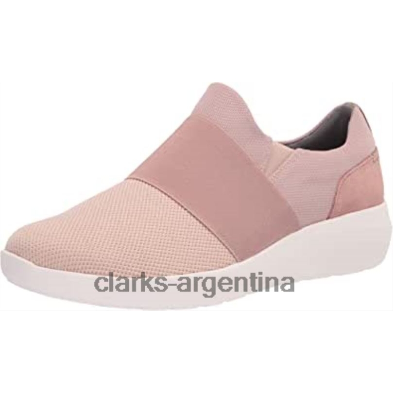 Clarks mujer 2FZPZ2331 Zapatilla clarks kayleigh band textil combinada rosa polvoriento para mujer textil combinado rosa empolvado