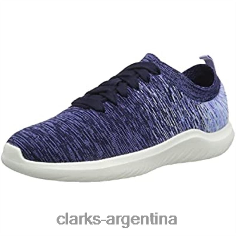 Clarks mujer 2FZPZ2452 Zapatilla combi nova glint azul marino oscuro para mujer clarks combi azul marino oscuro