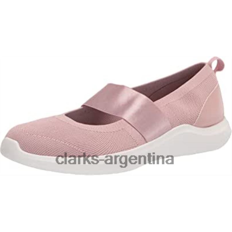 Clarks mujer 2FZPZ2501 Zapatilla clarks nova sol para mujer de punto rosa polvoriento