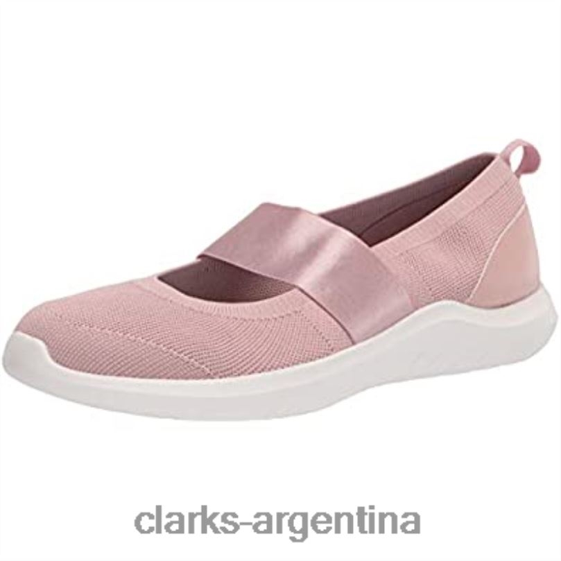 Clarks mujer 2FZPZ2501 Zapatilla clarks nova sol para mujer de punto rosa polvoriento