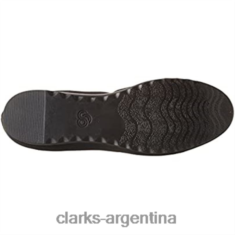 Clarks mujer 2FZPZ2572 Zapatos de salón con cuña Caddell Dash de textil negro para mujer Clarks textil negro
