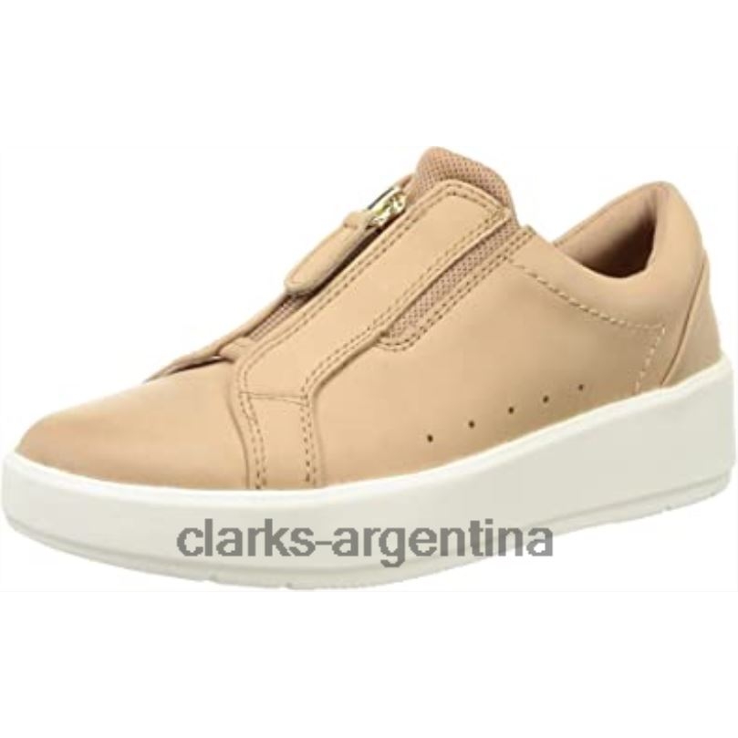 Clarks mujer 2FZPZ2675 Zapatilla clarks layton rae de piel praliné para mujer cuero praliné