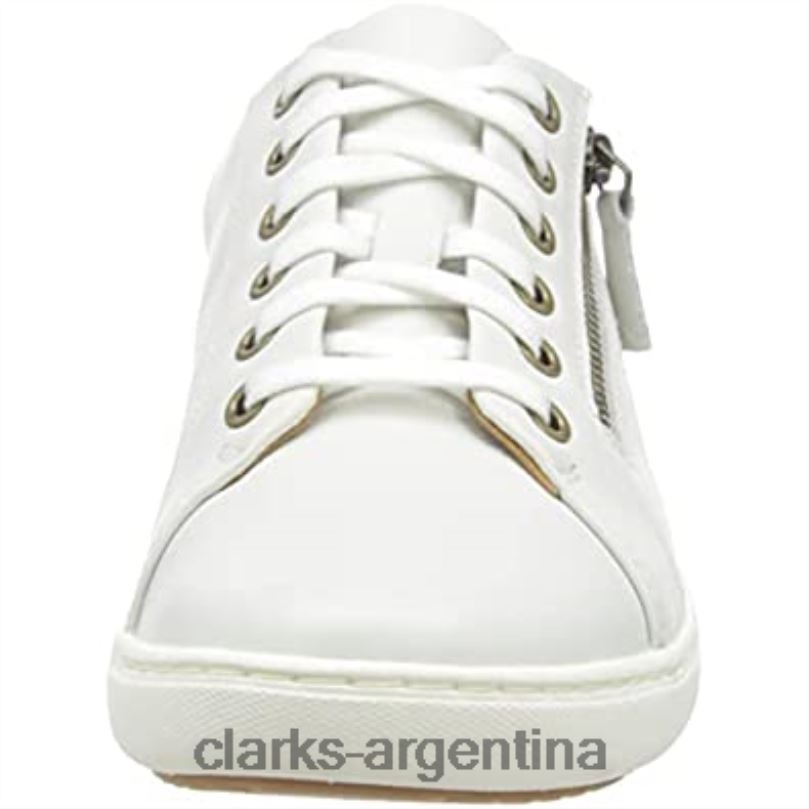 Clarks mujer 2FZPZ2676 Zapatilla Nalle Lace Mujer Piel Blanca Clarks cuero blanco