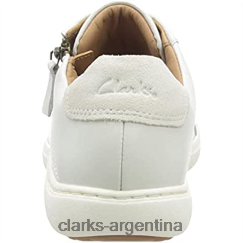 Clarks mujer 2FZPZ2676 Zapatilla Nalle Lace Mujer Piel Blanca Clarks cuero blanco