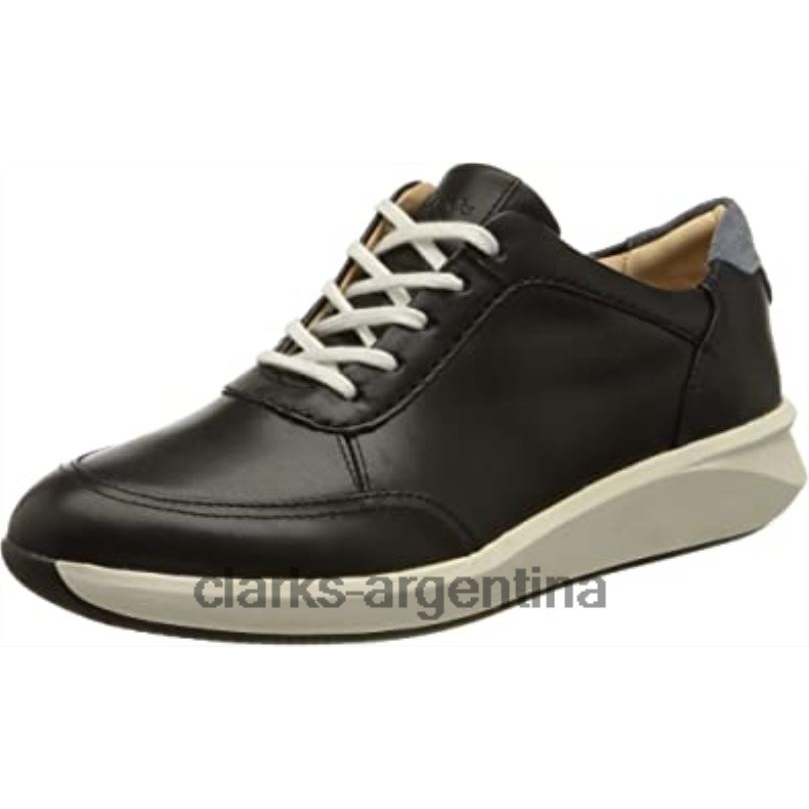 Clarks mujer 2FZPZ2686 zapatilla un rio mix para mujer cuero azul marino clarks cuero azul marino