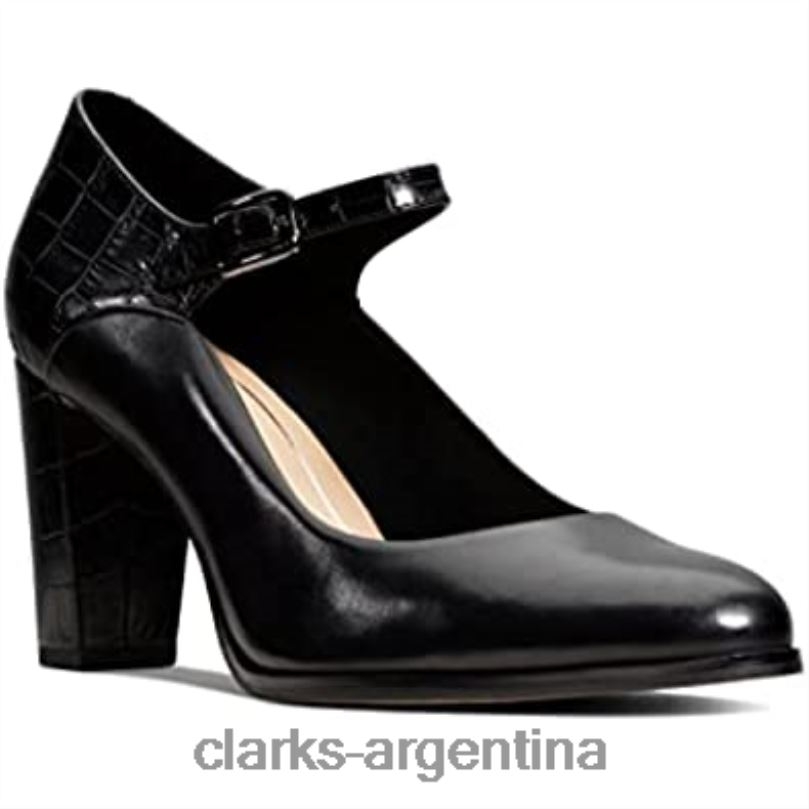 Clarks mujer 2FZPZ2805 zapatos de tacón con tiras kaylalba para mujer clarks negros combi negro combi negro