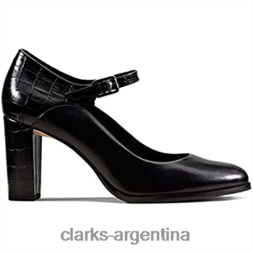 Clarks mujer 2FZPZ2805 zapatos de tacón con tiras kaylalba para mujer clarks negros combi negro combi negro