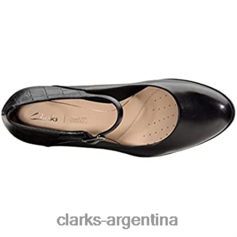 Clarks mujer 2FZPZ2805 zapatos de tacón con tiras kaylalba para mujer clarks negros combi negro combi negro