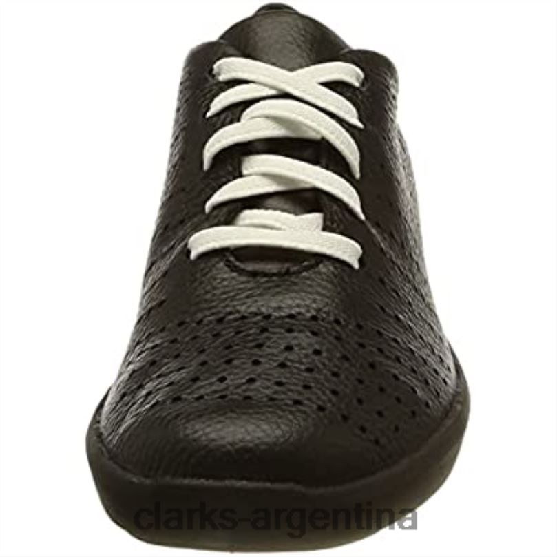 Clarks mujer 2FZPZ280 Zapatilla clarks kayleigh aster de piel negra para mujer cuero negro