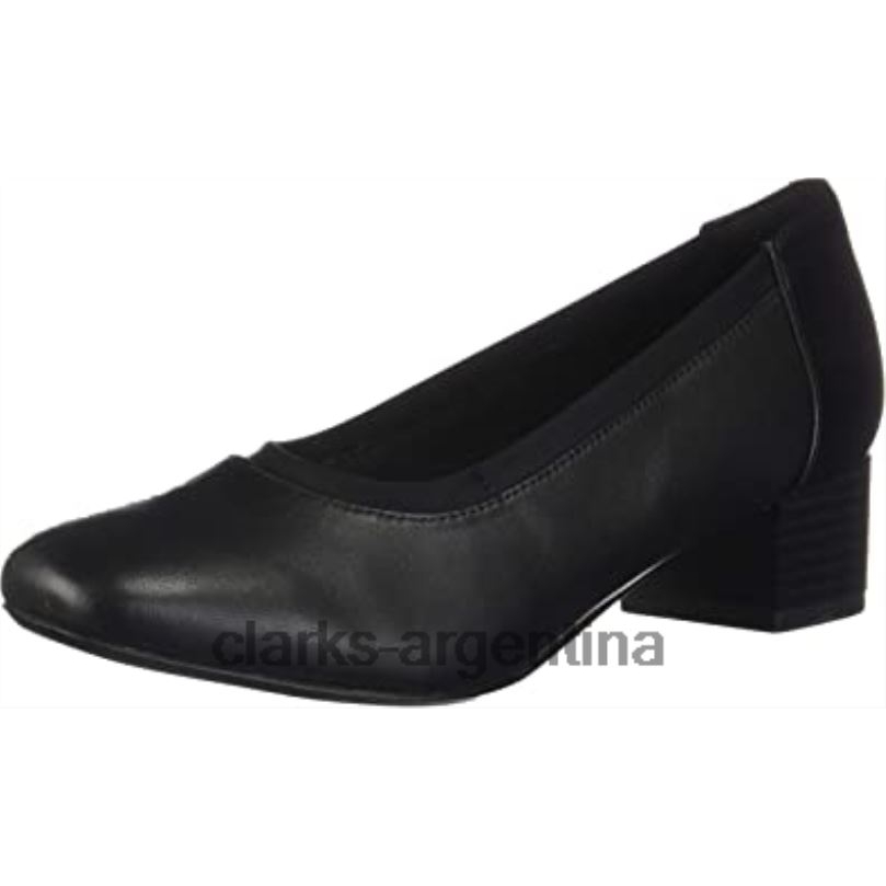 Clarks mujer 2FZPZ2915 Zapatos de tacón Clarkli Fame de cuero negro para mujer cuero negro