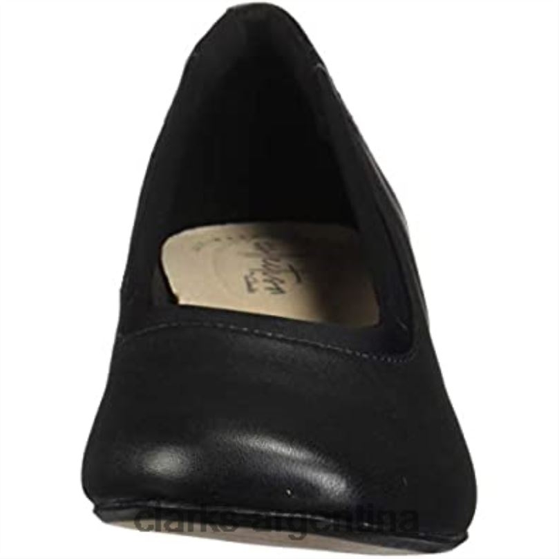 Clarks mujer 2FZPZ2915 Zapatos de tacón Clarkli Fame de cuero negro para mujer cuero negro