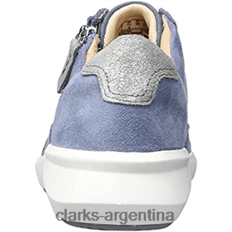 Clarks mujer 2FZPZ2979 Zapatilla sde clarks un rio zip azul denim para mujer azul denim sde