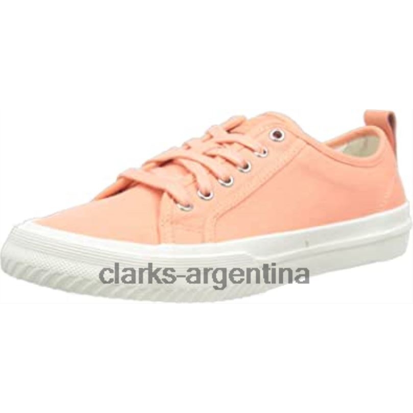 Clarks mujer 2FZPZ306 Zapatilla clarks roxby lace de mujer coral canvas lona coralina