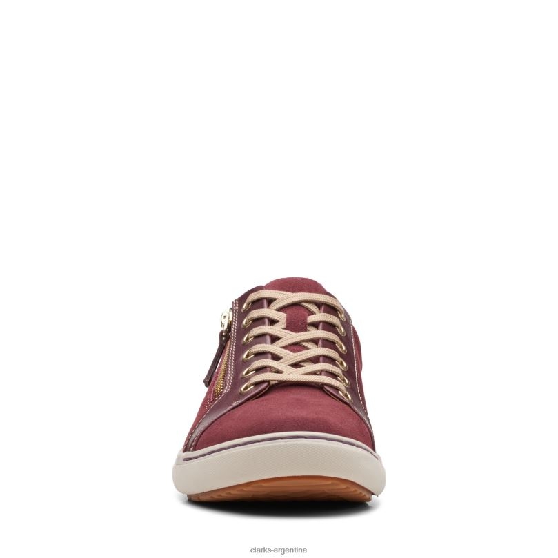 Clarks mujer 2FZPZ3078 clarks nalle encaje burdeos borgoña