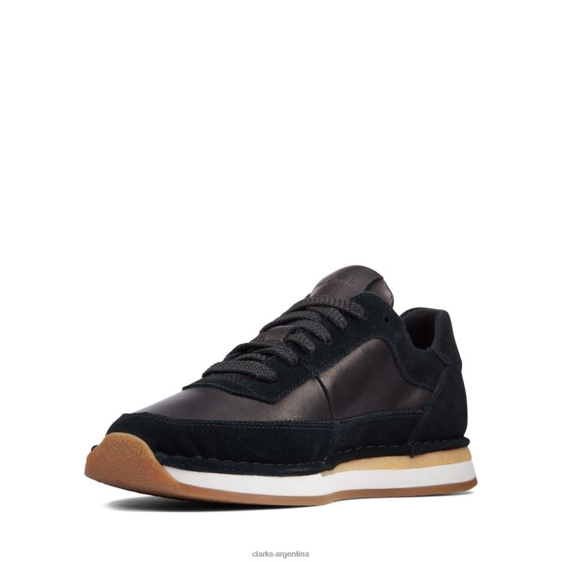 Clarks mujer 2FZPZ3115 Clarks Craft Run Lace ante combinado negro ante combinado negro