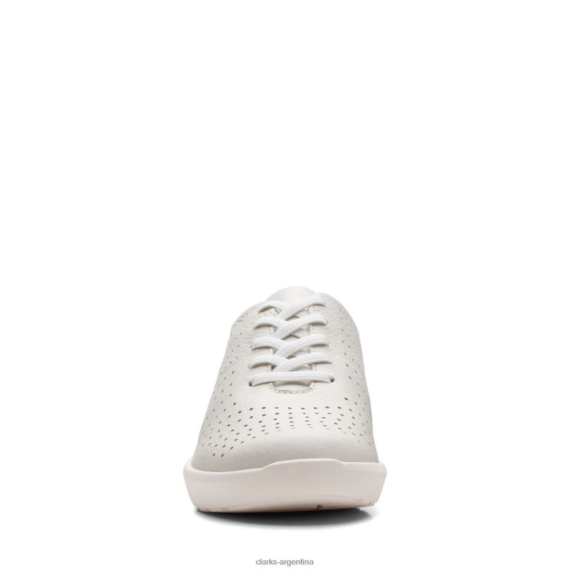 Clarks mujer 2FZPZ3244 clarks kayleigh aster de cuero blanco cuero blanco