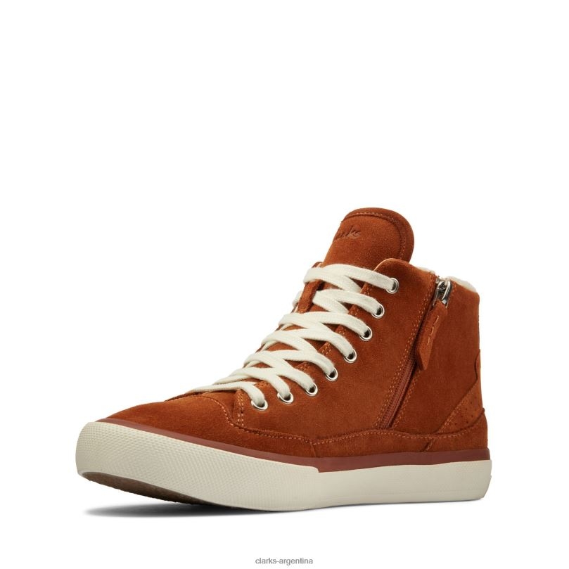 Clarks mujer 2FZPZ3286 aceley zip hi tan cálido forro clarks de gamuza gamuza forrada cálida color canela
