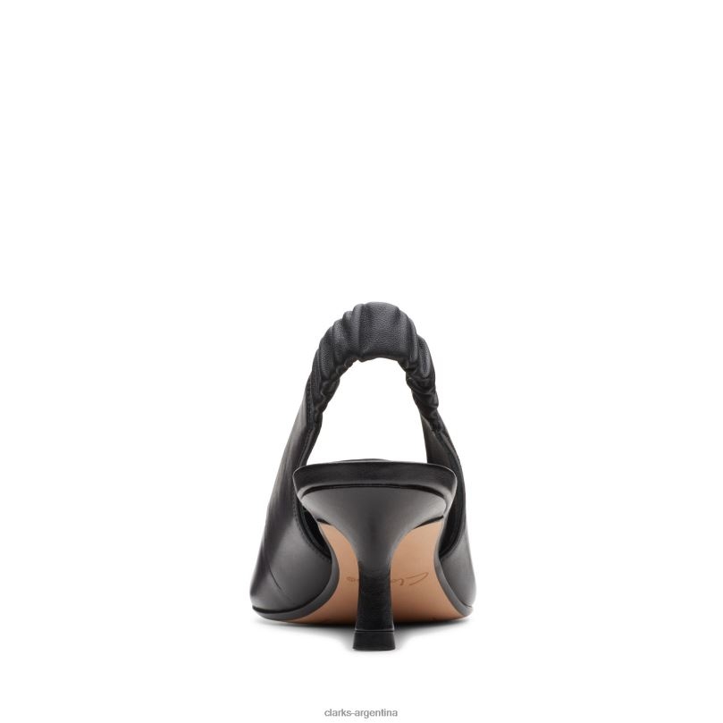 Clarks mujer 2FZPZ3386 Clarks Violet 55 Sling cuero negro cuero negro