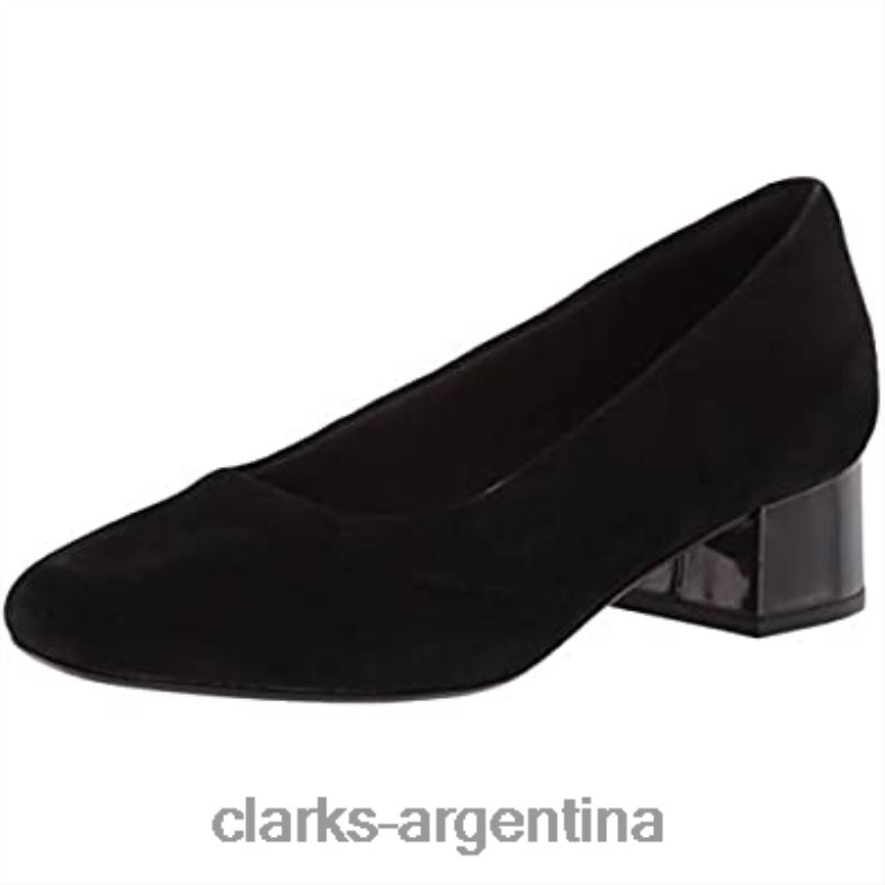 Clarks mujer 2FZPZ516 zapatos de salón marilyn leah de ante negro para mujer clarks ante negro