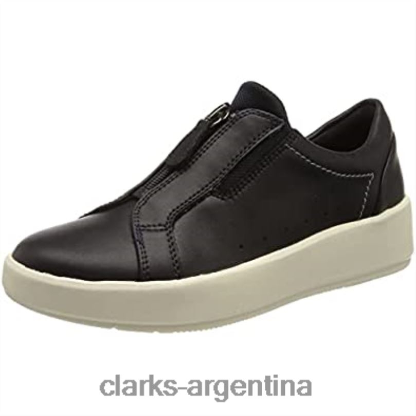 Clarks mujer 2FZPZ537 Zapatilla clarks layton rae de cuero azul marino para mujer cuero azul marino