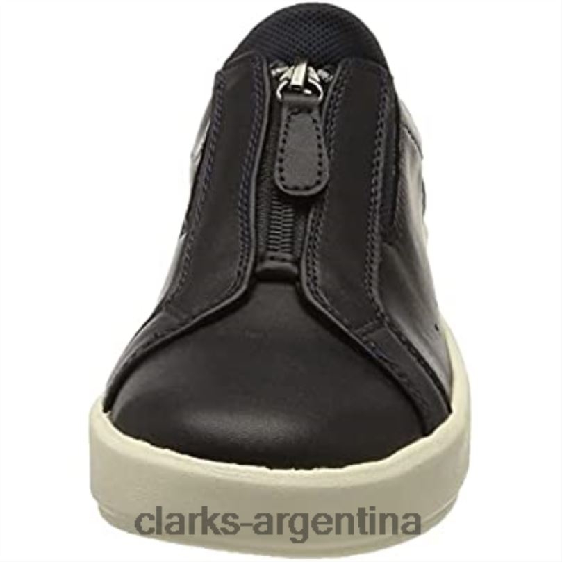 Clarks mujer 2FZPZ537 Zapatilla clarks layton rae de cuero azul marino para mujer cuero azul marino