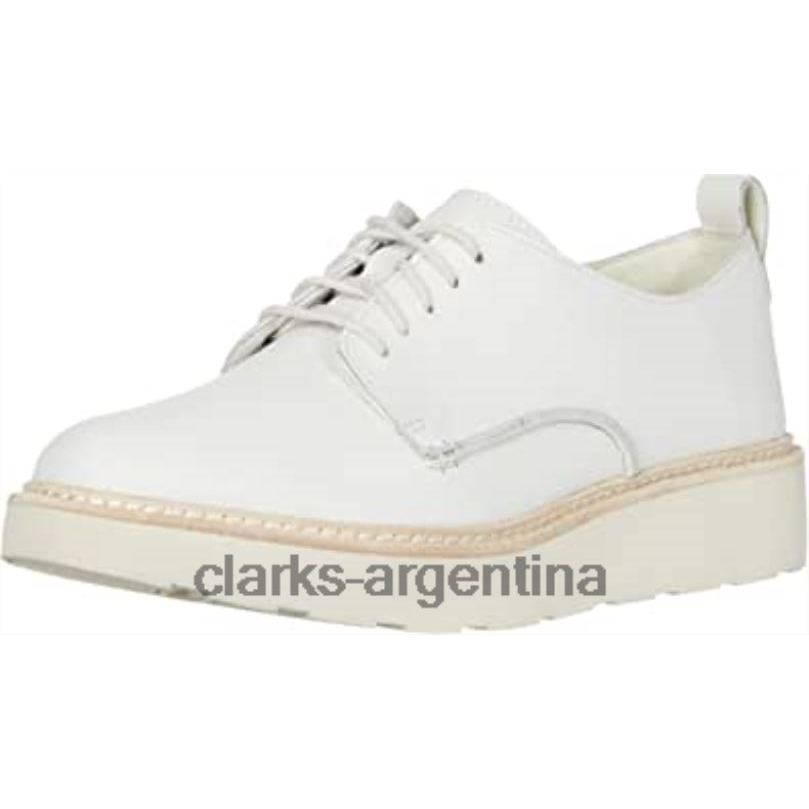 Clarks mujer 2FZPZ557 Zapatilla Layton Lace Mujer Clarks Piel Blanca cuero blanco
