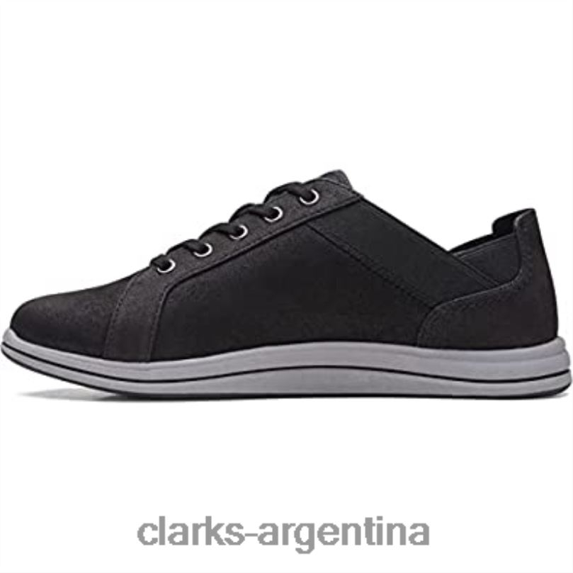 Clarks mujer 2FZPZ618 Zapatilla Clarks Mujer Breeze Sky Negro Textil textil negro