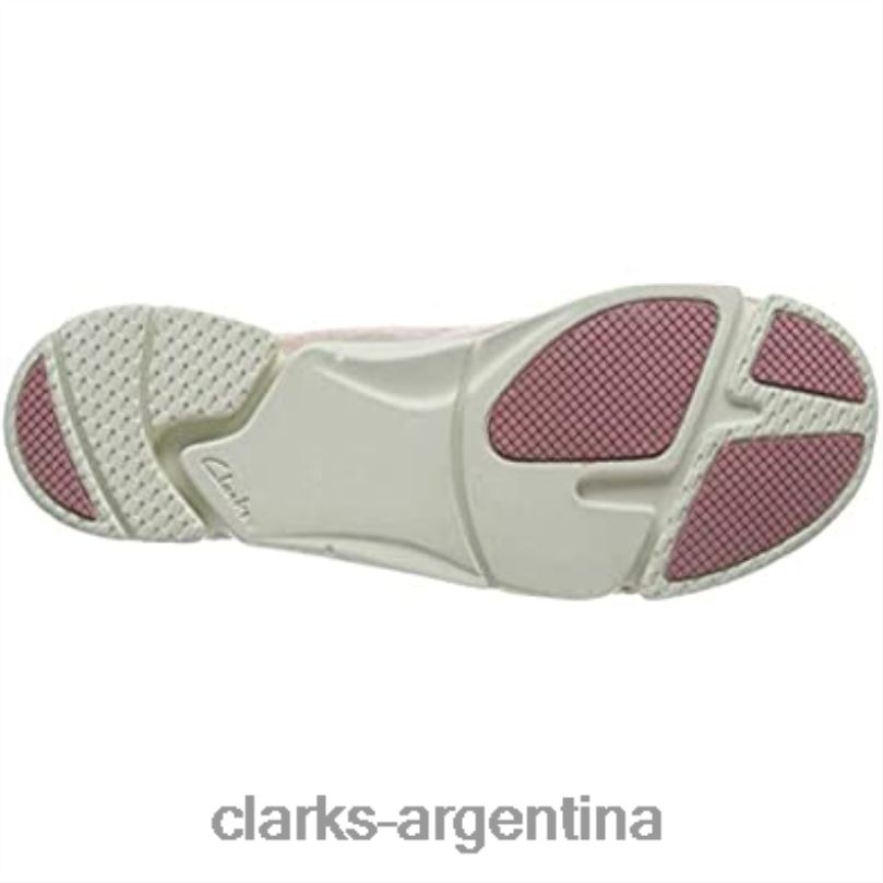 Clarks mujer 2FZPZ700 zapatilla de deporte de mujer triamelia edge de cuero rubor beige clarks cuero rubor beige