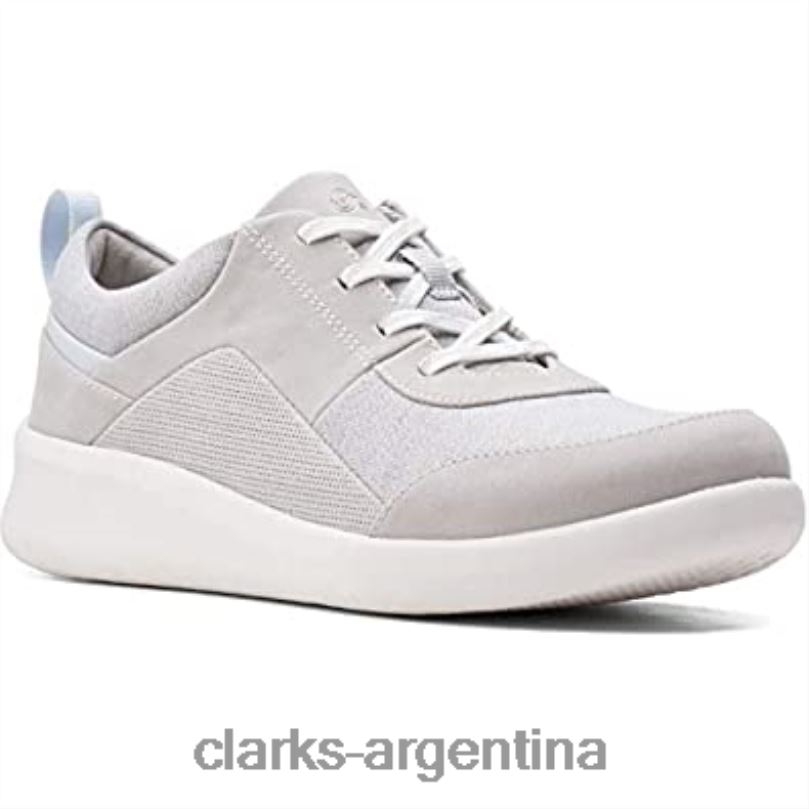Clarks mujer 2FZPZ788 Zapatilla de mujer sillian 20 kae gris claro textil clarks textil gris claro