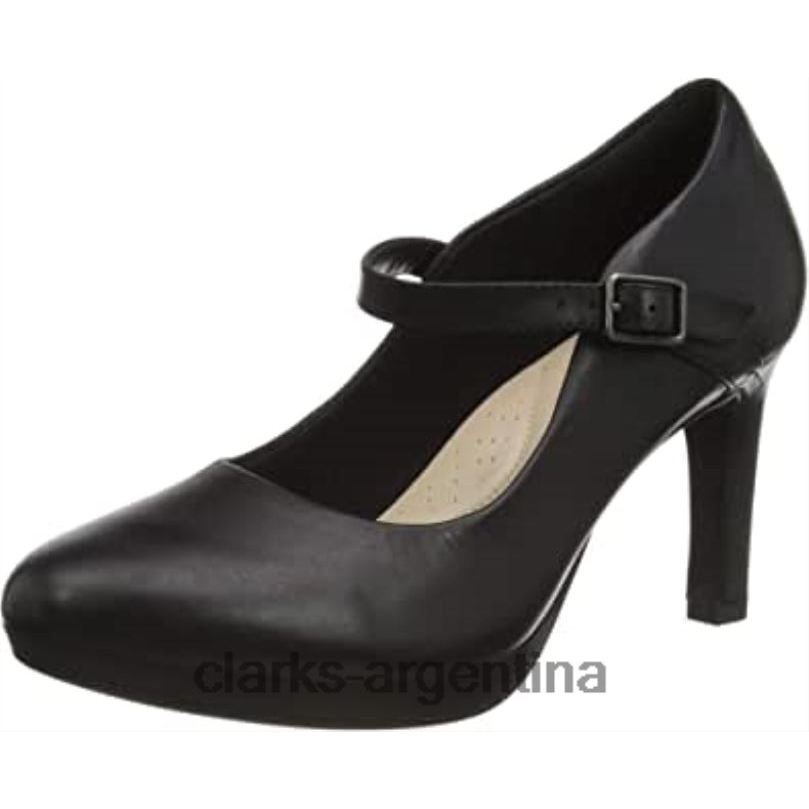 Clarks mujer 2FZPZ824 Zapatos de salón Clarks Ambir Shine para mujer negros cuero negro