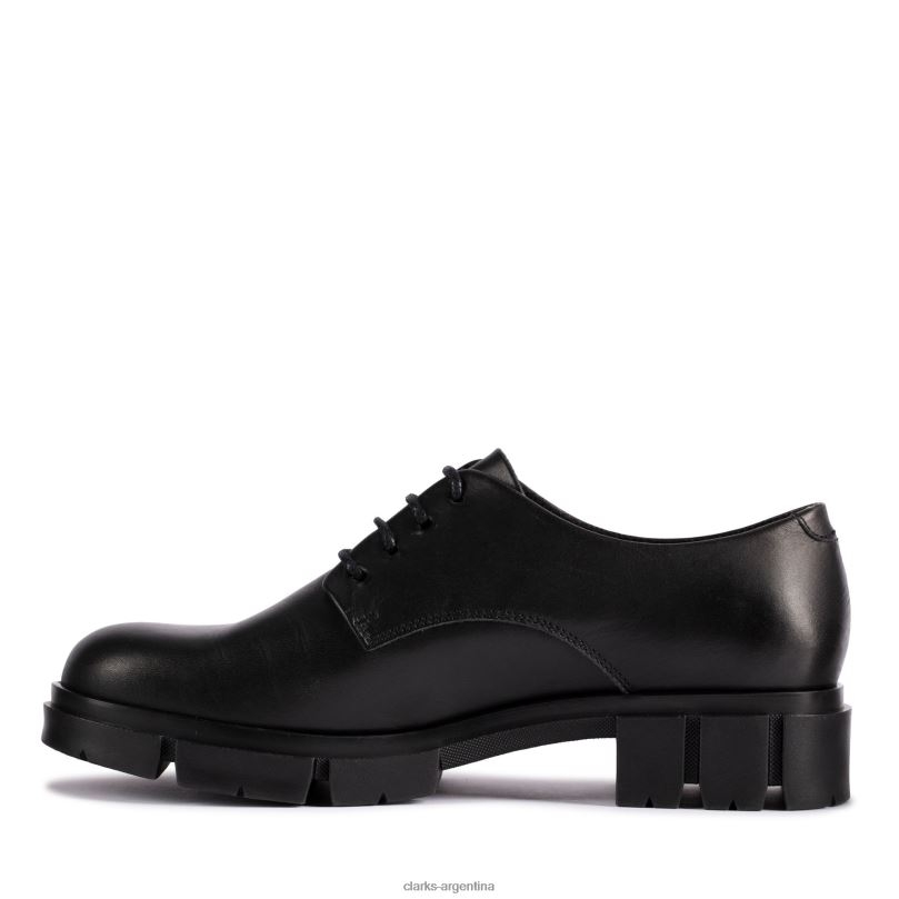 Clarks mujer 2FZPZ3083 clarks teala de cuero negro encaje cuero negro