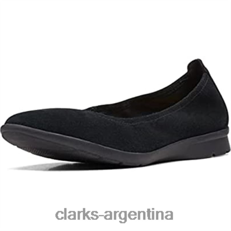 Clarks mujer 2FZPZ10 Bailarinas Clarks Jenette Ease de mujer en ante negro