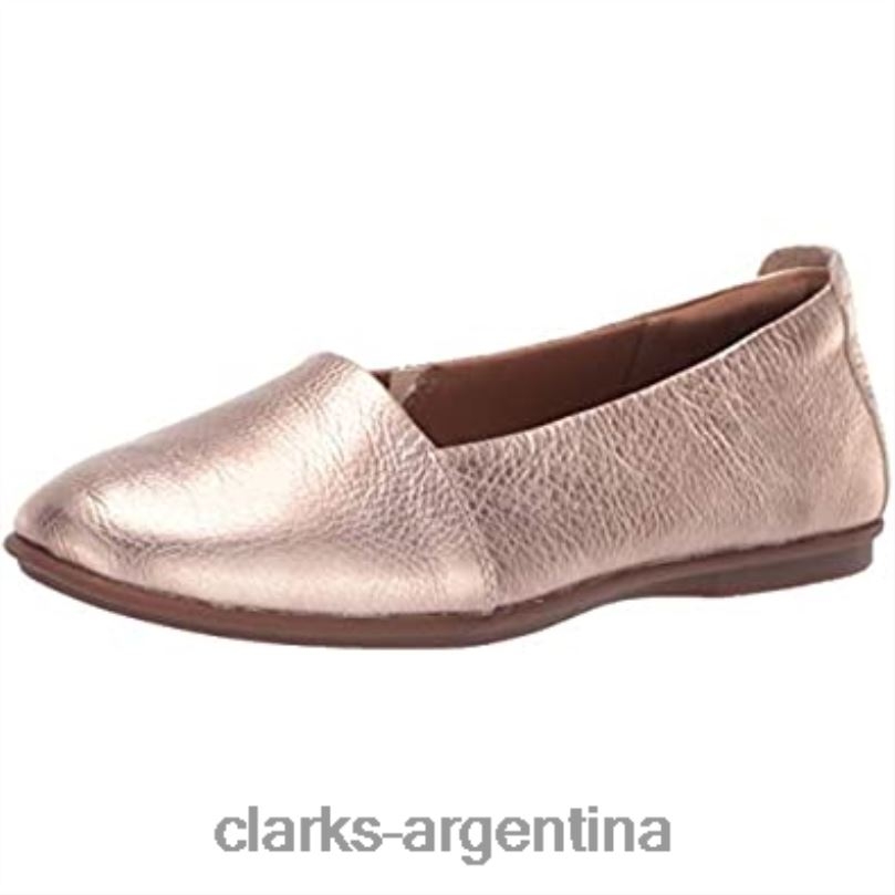 Clarks mujer 2FZPZ1212 bailarinas un coral step de mujer en piel color oro rosa clarks cuero de oro rosa