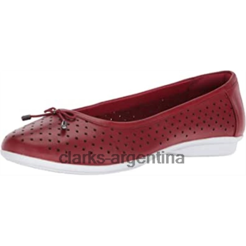 Clarks mujer 2FZPZ1331 Bailarina de mujer clarks Gracellea de piel roja cuero rojo