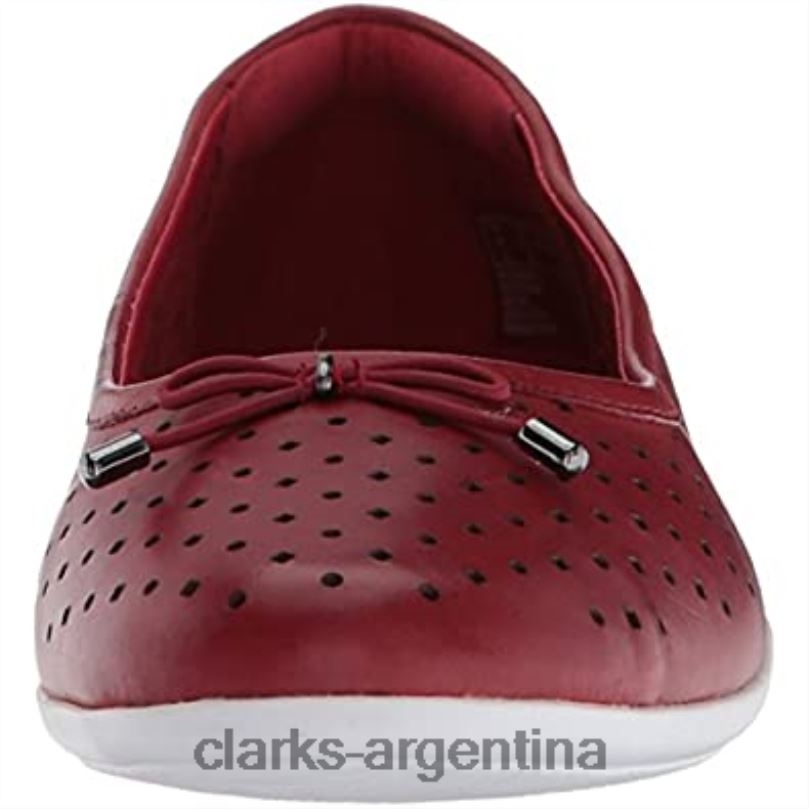 Clarks mujer 2FZPZ1331 Bailarina de mujer clarks Gracellea de piel roja cuero rojo
