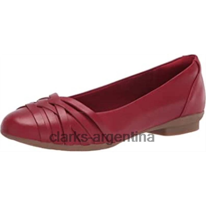 Clarks mujer 2FZPZ1653 bailarina sara clover mujer clarks cuero rojo