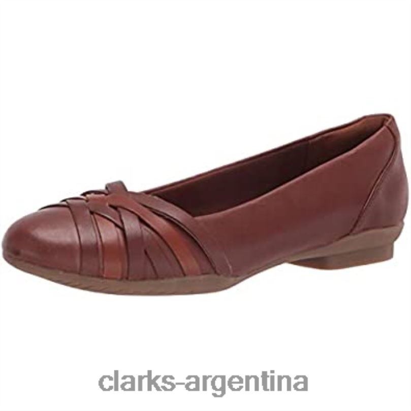 Clarks mujer 2FZPZ1883 Bailarinas combi clarks sara clover de piel caoba ny para mujer
