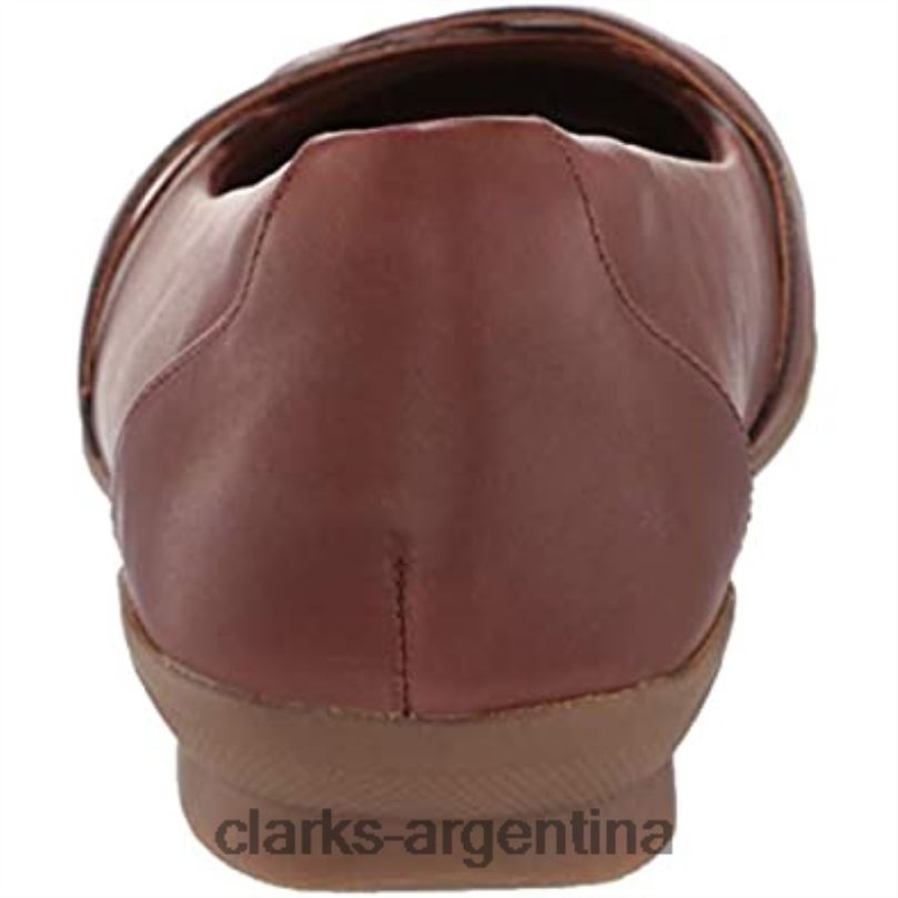 Clarks mujer 2FZPZ1883 Bailarinas combi clarks sara clover de piel caoba ny para mujer