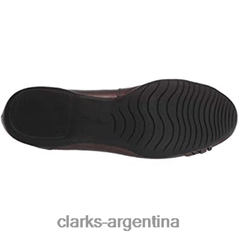 Clarks mujer 2FZPZ2730 Clarks Sara Tulip, bailarinas de mujer de piel metalizada cuero metalizado