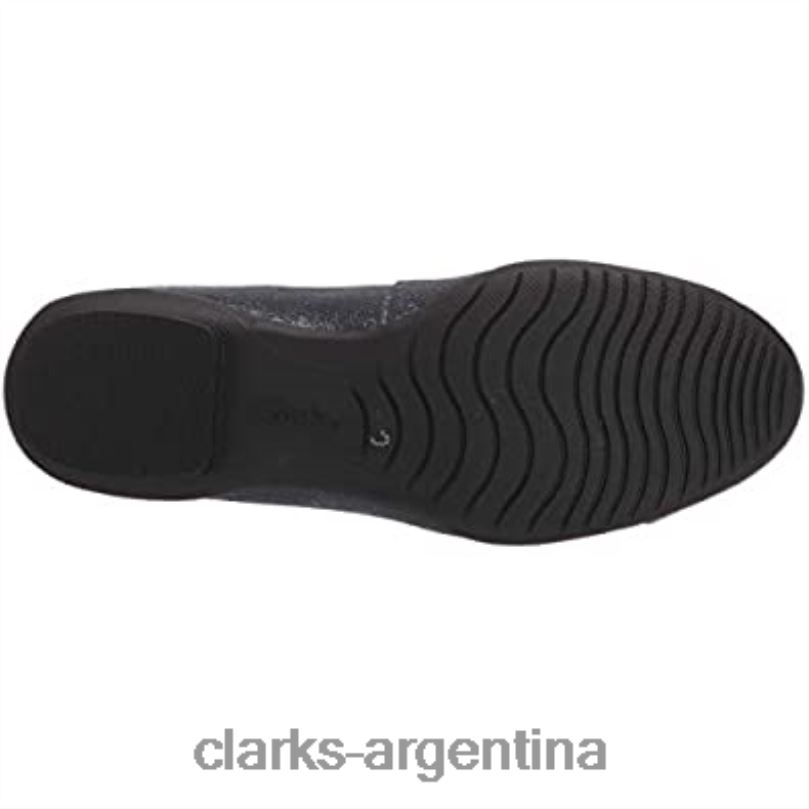 Clarks mujer 2FZPZ283 Bailarinas clarks combi de piel azul marino para mujer sara orquídea