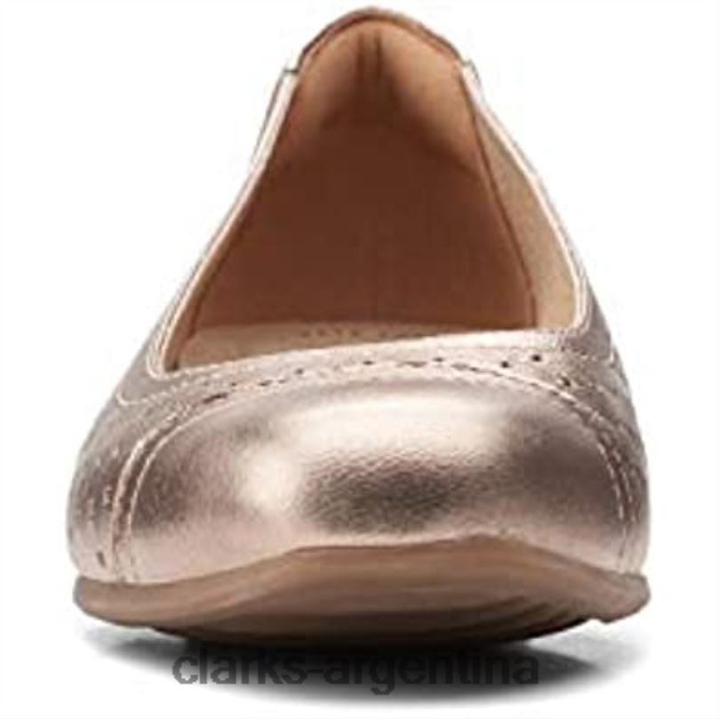 Clarks mujer 2FZPZ2953 Bailarinas Clarks Juliet Cedar de piel metalizada para mujer