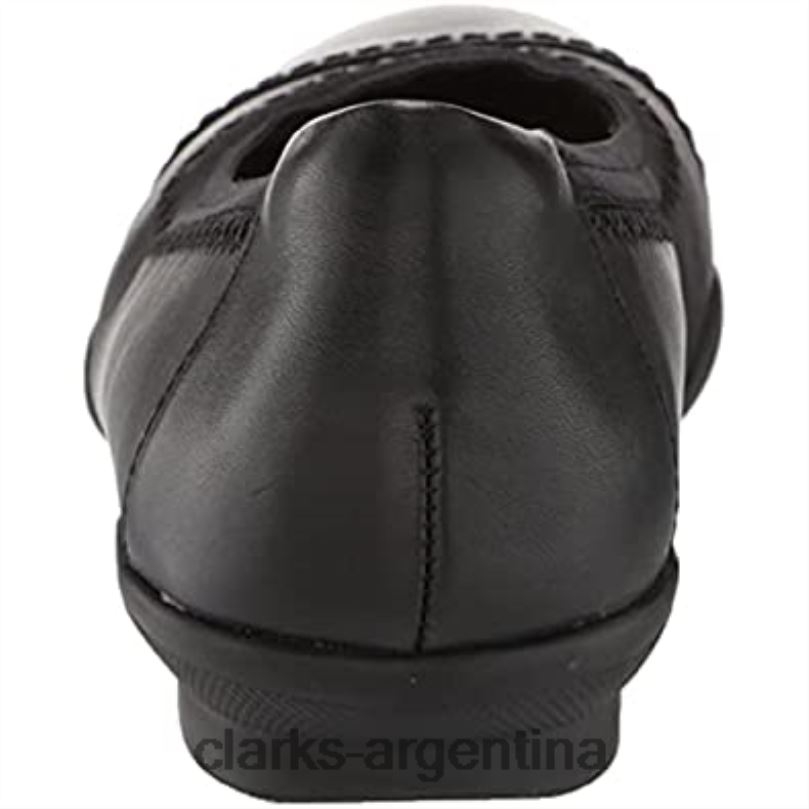 Clarks mujer 2FZPZ460 bailarinas sara de mujer de piel negra clarks de piel negra cuero negro