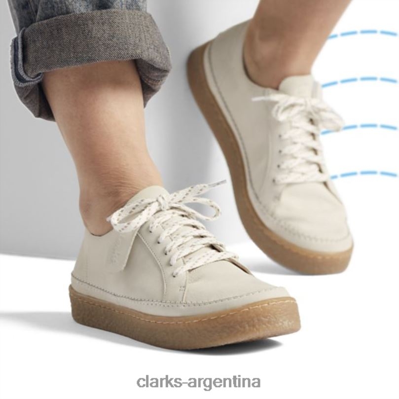 Clarks mujer 2FZPZ5990 encaje de barleigh cuero blanco clarks de cuero blanco cuero blanco