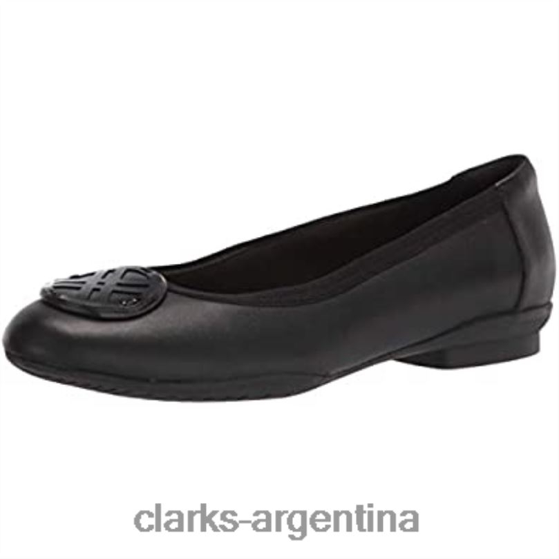 Clarks mujer 2FZPZ621 bailarina baja sara wil mujer clarks cuero negro cuero negro