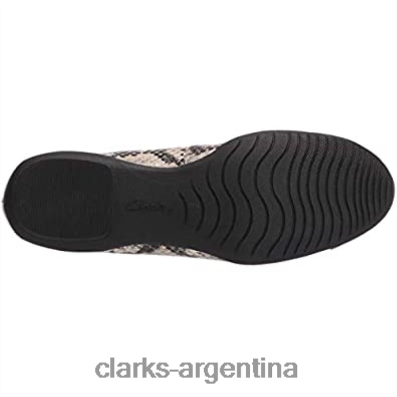 Clarks mujer 2FZPZ894 bailarinas de mujer sara orquídea color topo charol de serpiente combi clarks combi charol serpiente topo
