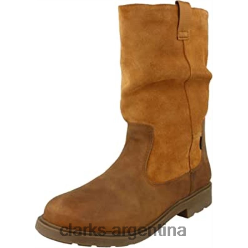 Clarks niños 2FZPZ1481 Botines niña astrol rise k de cuero marrón tostado clarks cuero marrón tostado cuero tostado