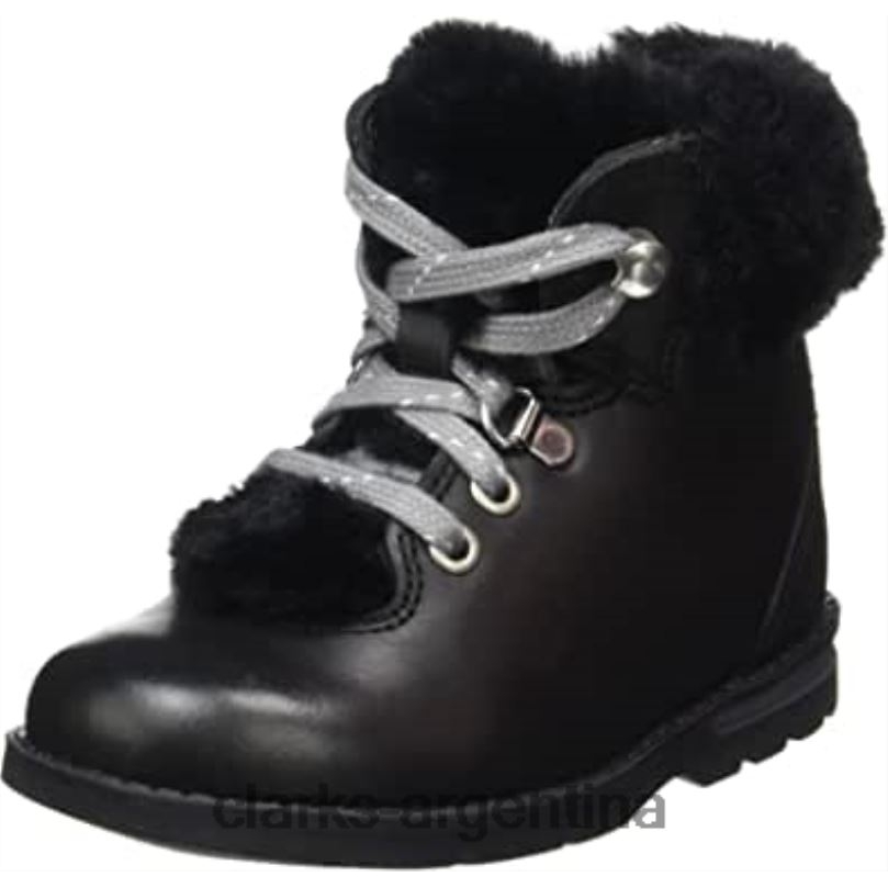 Clarks niños 2FZPZ2047 Bota de nieve dabi excursionista t para niña clarks cuero negro cuero negro