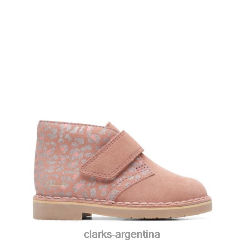 Clarks niños 2FZPZ6870 bota desierto 2 niño combinación rosa claro combinación rosa claro clarks combinación rosa claro