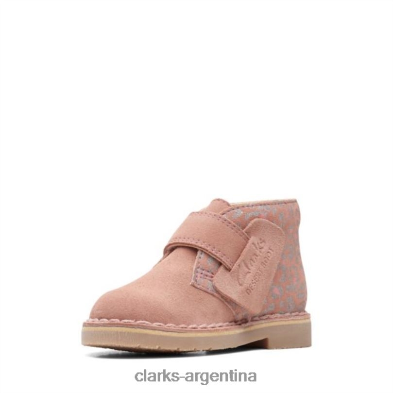 Clarks niños 2FZPZ6870 bota desierto 2 niño combinación rosa claro combinación rosa claro clarks combinación rosa claro